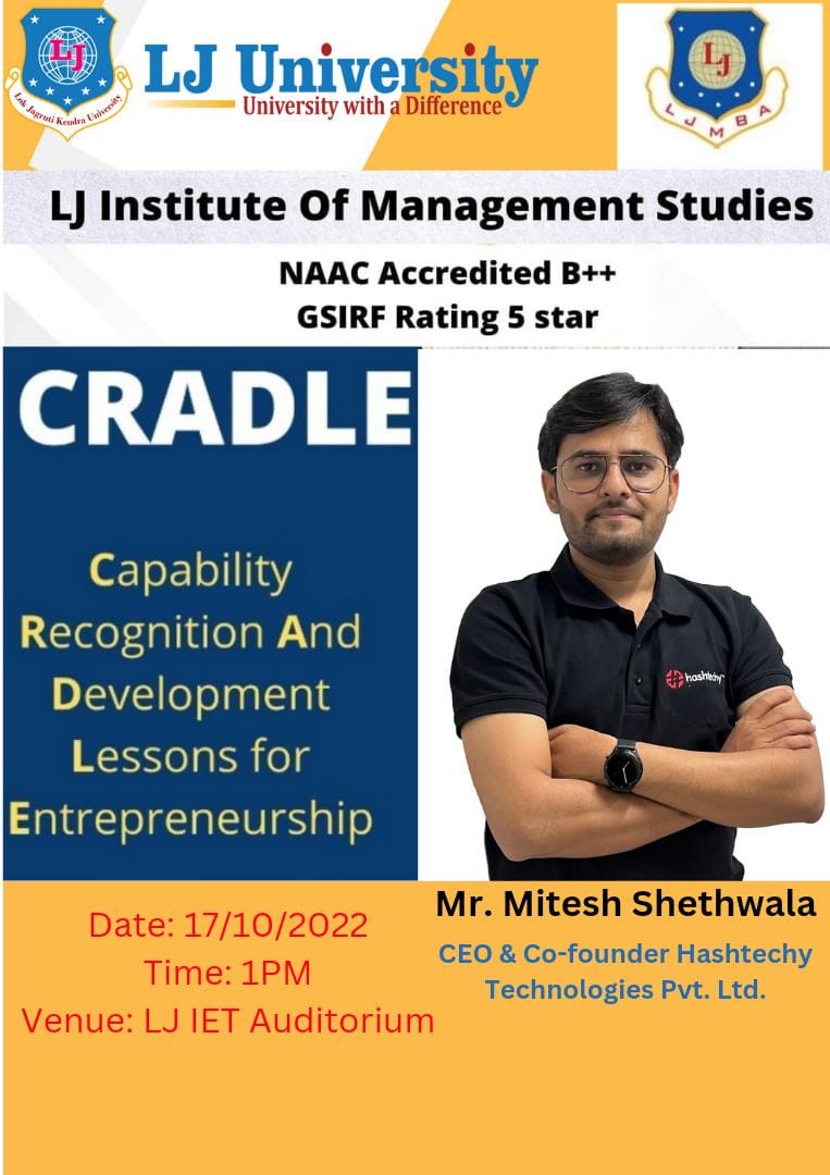 CRADLE session by Mr. Mitesh Shethwala
