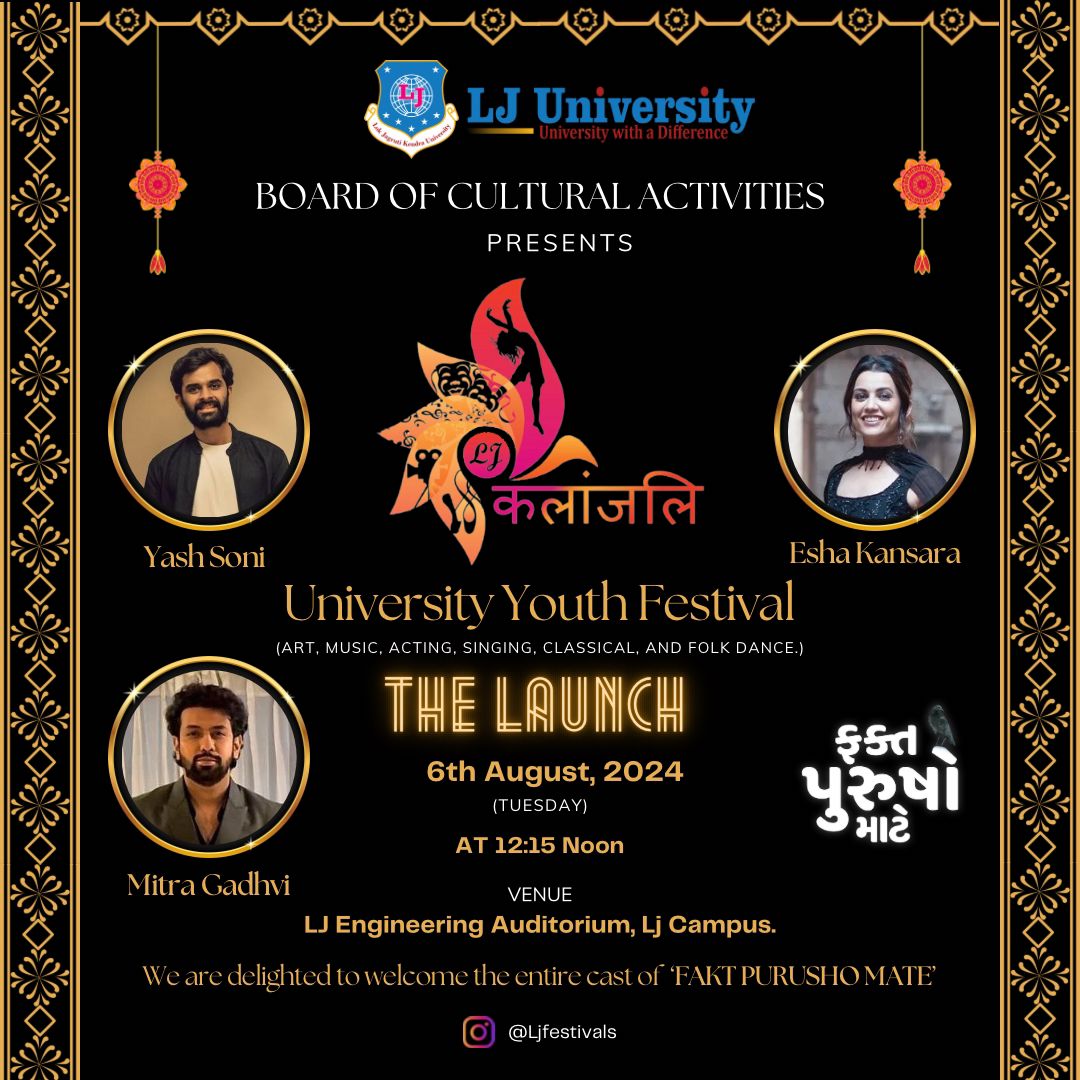 Launch of LJ University Youth Festival "Kalanjali"